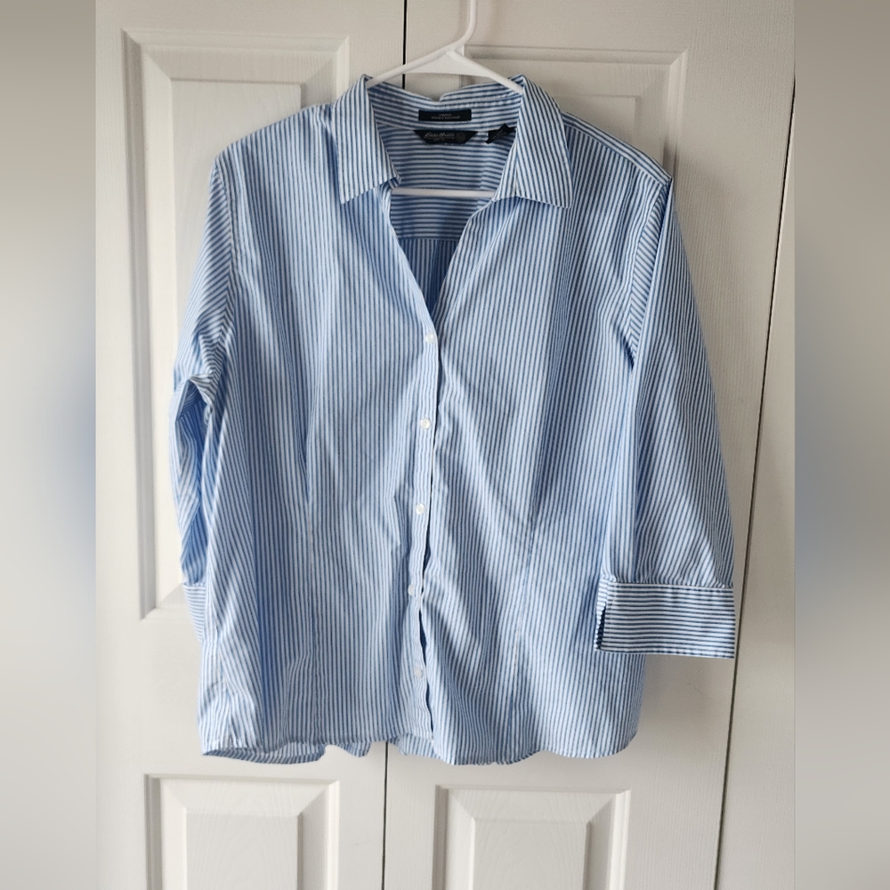 Eddie Bauer Button Up | XL | vertical stripes